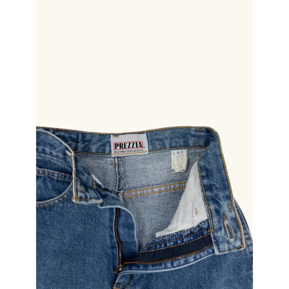 Prezzia Sportwear Internazionale Denim Mini Skirt Medium Wash Vintage Size 7